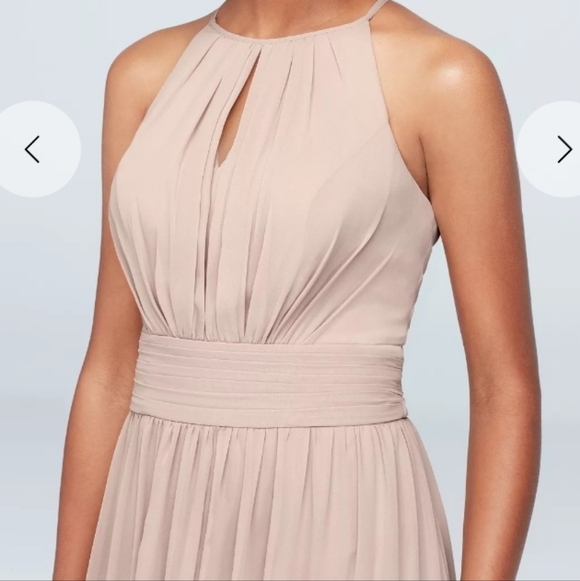 Gorgeous David's Bridal Maxi Bridesmaid Dress In "Ballet," Sz 14 - Picture 3 of 10